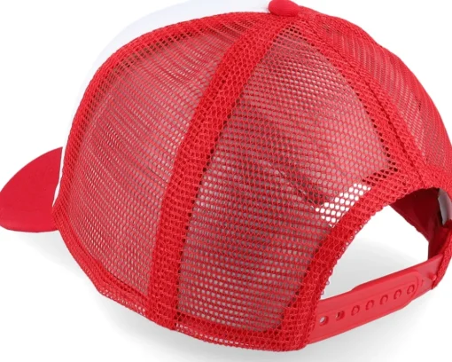 Blanks-Beechfield Foam Classic Red/White Vintage Trucker - Red, White