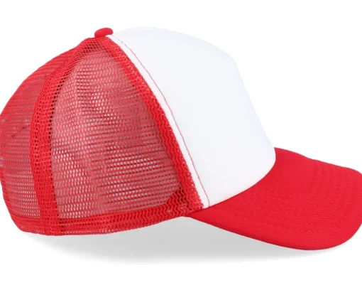 Blanks-Beechfield Foam Classic Red/White Vintage Trucker - Red, White