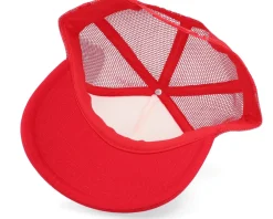 Blanks-Beechfield Foam Classic Red/White Vintage Trucker - Red, White