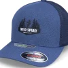 New Wild Spirit Forest Walker Logo Mesh Melange Navy Flexfit -