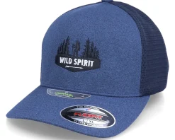 New Wild Spirit Forest Walker Logo Mesh Melange Navy Flexfit -