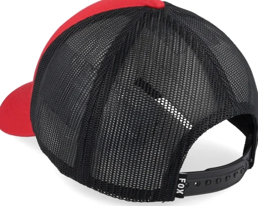 Clearance Fox Head Hat Flame Red/Black Trucker -