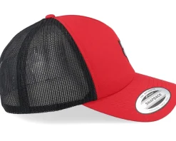 Clearance Fox Head Hat Flame Red/Black Trucker -