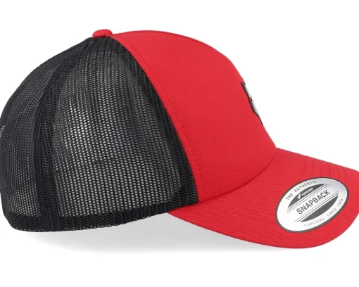 Clearance Fox Head Hat Flame Red/Black Trucker -