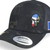 Trucker-Army Head France Army Skull Multicam Black Trucker -