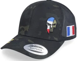 Trucker-Army Head France Army Skull Multicam Black Trucker -