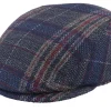 Flat Caps-Mayser Frankie Fancy Karo Blue Flat Cap -