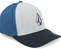Flexfit-Volcom Full Stone Heather Grey/Deep Blue/Black Flexfit -