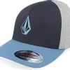 New Volcom Full Stone Heather Hat Blue Rinse Flexfit -