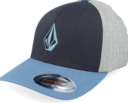 New Volcom Full Stone Heather Hat Blue Rinse Flexfit -