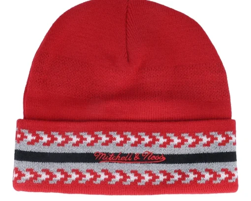 Sale Mitchell & Ness Game On Knit Red Cuff -