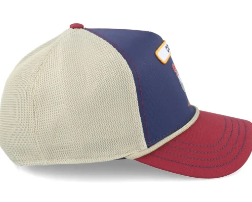 Trucker-Goorin Bros. Gb2 Rooster The Rocker Relaxed Navy/Burgundy A-Frame Trucker - Blue