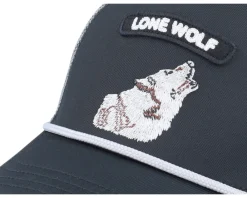 Trucker-Goorin Bros. Gb2 Wolf The Rocker Relaxed /Grey A-Frame Trucker - Black