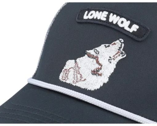 Trucker-Goorin Bros. Gb2 Wolf The Rocker Relaxed /Grey A-Frame Trucker - Black