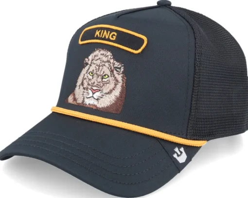 Trucker-Goorin Bros. Gb2 Wolf The Rocker Relaxed /Grey A-Frame Trucker - Black