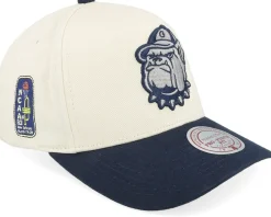 Adjustable-Mitchell & Ness Georgetown Hoyas Final Four Pro Crown Ceam/Navy A-frame Adjustable -