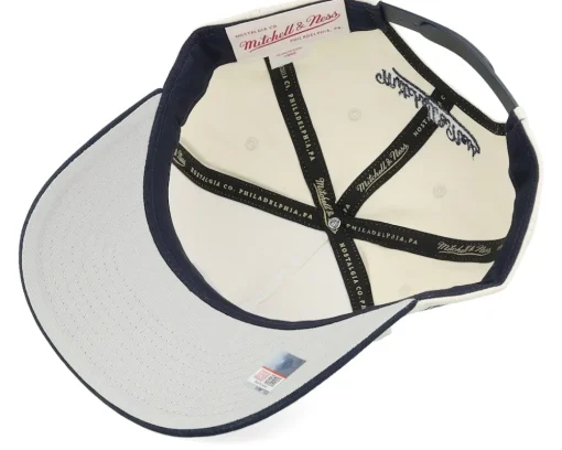 Adjustable-Mitchell & Ness Georgetown Hoyas Final Four Pro Crown Ceam/Navy A-frame Adjustable -