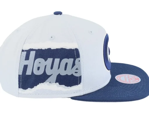 Best Mitchell & Ness Georgetown Hoyas Jumbotron Ncaa Grey/Navy Snapback -
