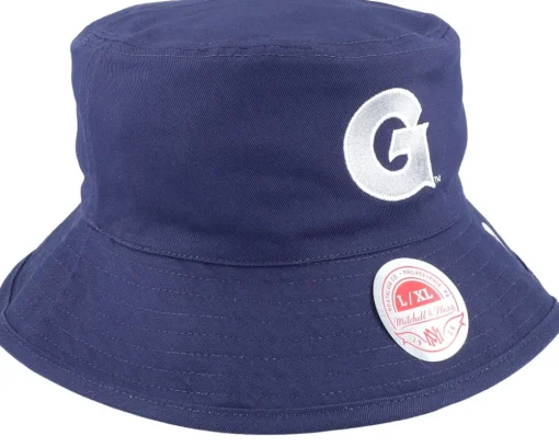 Online Mitchell & Ness Georgetown Hoyas Newco Navy/Grey Bucket - Blue
