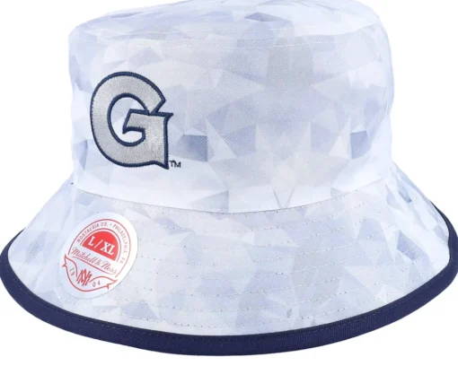 Online Mitchell & Ness Georgetown Hoyas Newco Navy/Grey Bucket - Blue