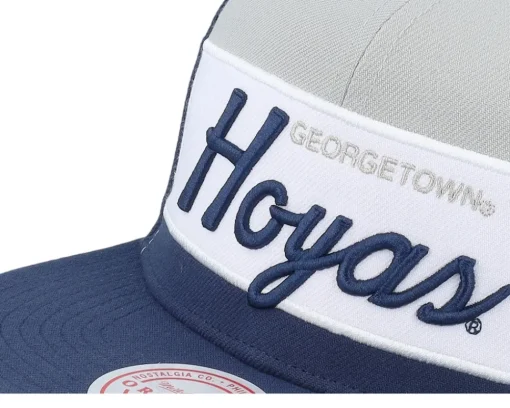 Snapback-Mitchell & Ness Georgetown Hoyas Retro Sport V Navy Snapback - Blue
