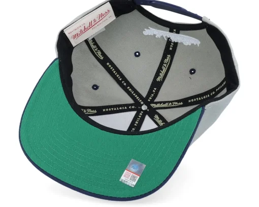 Best Mitchell & Ness Georgetown Hoyas Transcript /Navy Snapback - Grey
