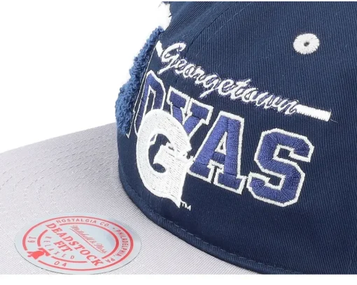 Snapback-Mitchell & Ness Georgetown Hoyas Varsity Letter /Grey Snapback - Blue