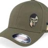 New Army Head Germany Army Skull Olive Wooly Combed Flexfit - Green