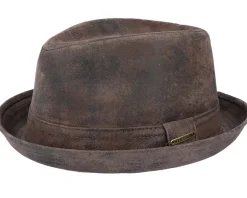 Best Stetson Gesperrt Player Pigskin Brown Trilby -