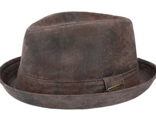 Best Stetson Gesperrt Player Pigskin Brown Trilby -
