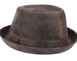Best Stetson Gesperrt Player Pigskin Brown Trilby -
