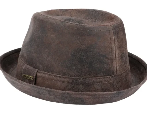 Best Stetson Gesperrt Player Pigskin Brown Trilby -