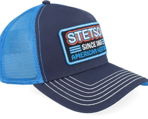 Trucker-Stetson Glow In The Dark Blue A-Frame Trucker -