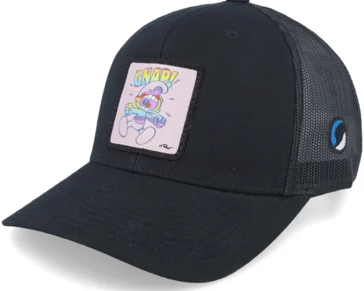 Trucker-The Smurfs Gnap Smurf Patch Black Trucker -