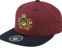 Best Bearded Man Golden Crest Maroon/Black/Gold Snapback -