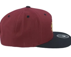 Best Bearded Man Golden Crest Maroon/Black/Gold Snapback -