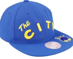 Online Mitchell & Ness Golden State Warriors Dead Remix Deadstock Snapback - Blue