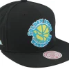 Snapback-Mitchell & Ness Golden State Warriors Neon Tropical Hwc Snapback - Black