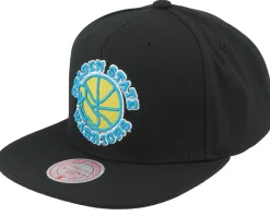 Snapback-Mitchell & Ness Golden State Warriors Neon Tropical Hwc Snapback - Black