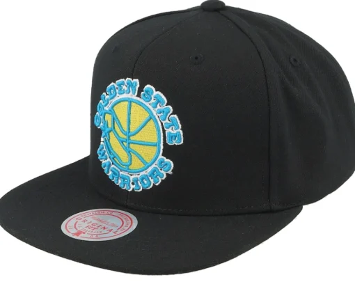 Snapback-Mitchell & Ness Golden State Warriors Neon Tropical Hwc Snapback - Black