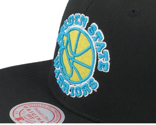 Snapback-Mitchell & Ness Golden State Warriors Neon Tropical Hwc Snapback - Black