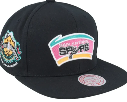 Snapback-Mitchell & Ness Golden State Warriors Neon Tropical Hwc Snapback - Black