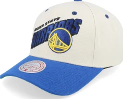 Adjustable-Mitchell & Ness Golden State Warriors Retro Type Pro Off /Blue Adjustable - White