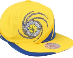 Snapback-Mitchell & Ness Golden State Warriors Spiral Deadstock Snapback - Yellow