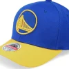 Adjustable-Mitchell & Ness Golden State Warriors Team 2 Tone 2.0 Stretch Royal/Yellow Adjustable -