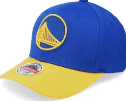 Adjustable-Mitchell & Ness Golden State Warriors Team 2 Tone 2.0 Stretch Royal/Yellow Adjustable -
