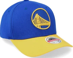 Adjustable-Mitchell & Ness Golden State Warriors Team 2 Tone 2.0 Stretch Royal/Yellow Adjustable -