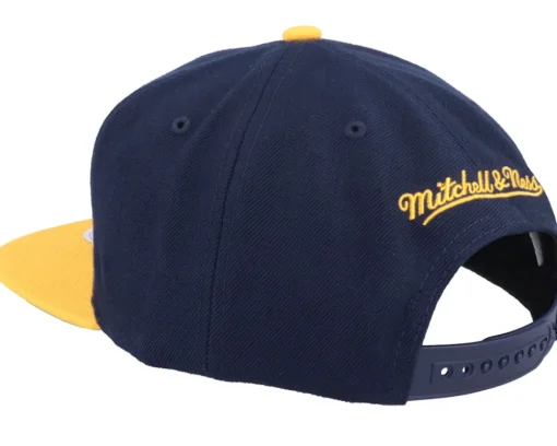Snapback-Mitchell & Ness Golden State Warriors Team 2 Tone Navy/Gold Snapback -