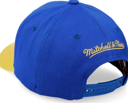 Adjustable-Mitchell & Ness Golden State Warriors Team 2 Tone 2.0 Stretch Royal/Yellow Adjustable -