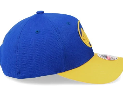 Adjustable-Mitchell & Ness Golden State Warriors Team 2 Tone 2.0 Stretch Royal/Yellow Adjustable -